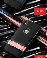 Flip Kickstand Shock Proof Back Cover For iPhone X by H&A