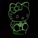 3D 7 Color Hello Kitty Illusion Lamp V1