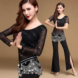 3 Pieces Belly Dancing Practice Wear Set