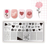 Stamping Template #1 - Valentine's Day Theme | 5 Patterns To Choose From!